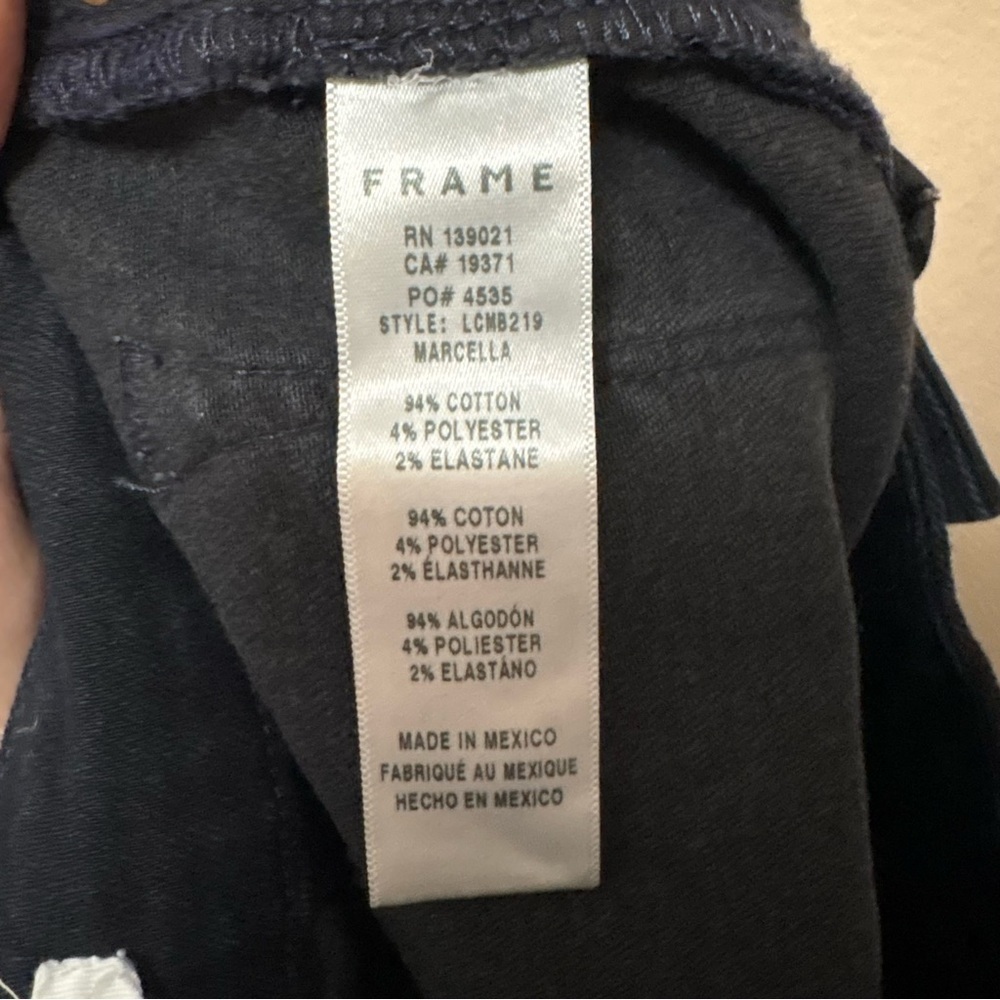 Frame Le Crop Mini Boot High Rise Jeans Marcella Dark Wash Size 33 - Picture 13 of 13